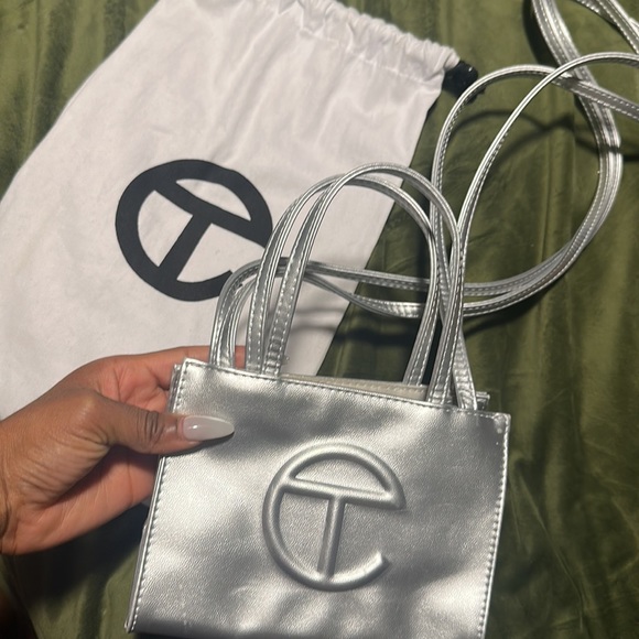 Silver Small Telfar Bag - Picture 3 of 5